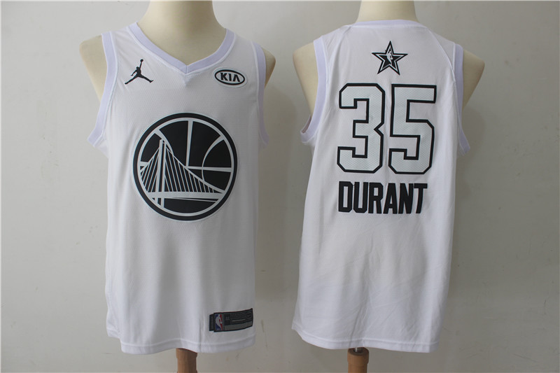 Men Golden State Warriors #35 Durant White 2108 All Stars NBA Jerseys->golden state warriors->NBA Jersey